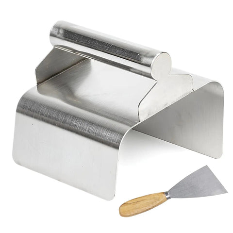 Curb Edger Trowel For Concrete Edging, Ergonomic Slant Design Hand Tool For Landscape Curbing, 4 X 6 Inch Curb Tool With Sharp Edges