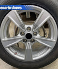 Upgrade Your Whip With These Slick Black Wheel Center Caps Providing Easy Snap Fit Mounting To Keep Rust Off Your Rim Hubs While Keeping Your Daily Driver Looking Tight On The Road - silver rim with tire
