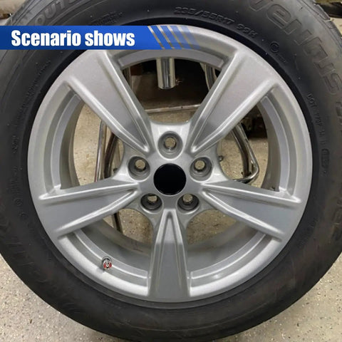 Upgrade Your Whip With These Slick Black Wheel Center Caps Providing Easy Snap Fit Mounting To Keep Rust Off Your Rim Hubs While Keeping Your Daily Driver Looking Tight On The Road - silver rim with tire