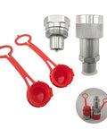 3/8 Inch NPT Hydraulic Quick Connect And Disconnect Coupler Set Workhorse Grade with carbon steel male and female fittings