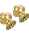 1/4-27 Brass Lamp Finial Ball Cap Knob 2 Pack Harp Top Screw Decor For Table Lamps With Solid Brass Construction Easy Thread Install 21x26mm Size Keeps Shade Tight And Looking Fresh