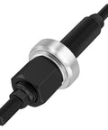 No Fuss Harmonic Balancer Installation Tool For Chevy LS SBC BBC Cranks with threaded steel build, shown in angled view