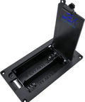 Twin AA Panel Mount Battery Holder Case Box With Integrated Power Switch And Wire Leads For Diy Electronics Builds and Custom Rigs open lid.