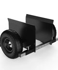 Moving Adjustable Panel Dolly With 10 Inch Solid Rubber Wheels 1000 Lbs Load Capacity Heavy Duty Material Handling For Panels Slabs Plywood Doors Granite Drywall And More Black, angled view