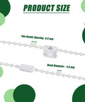 Product size diagram showing bead chain with 4.5mm diameter and 6.5mm spacing, part of Bead Chain Cord For Roller Blinds Replacement Parts White