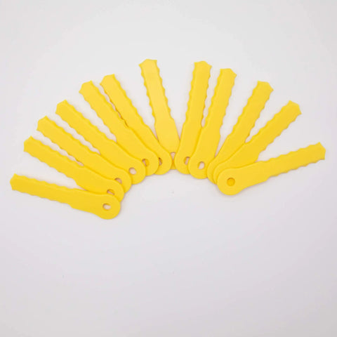 Push N Load Nylon Replacement Blades For Trimmer Head 12 Count Durable Flexible Replacement Parts For Three Blade Trimmer Heads Easy Swap For Lawn Care And Yard Work Ideal For Heavy Duty Grass And Weed Trimming Long Lasting Performance In All Weather
