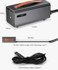 Plug And Play Tesla V2L Power Adapter with wooden handle, 120V outlet, 3500W capacity, compact design for portable use.