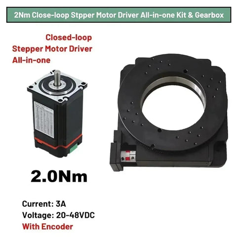 2Nm Close-loop Stepper Motor Driver All-in-one Kit & Gearbox featuring high torque for precise movements in CNC applications.