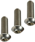 Stainless Steel Button Socket Cap Screws Kit 10-24 X 1-3/4 Inch Pack Of 1000 Heavy Duty Fasteners For Cabinets Automotive Projects DIY Metalworking Corrosion Resistant High Temperature Durable Hardware Everyday Use, three screws