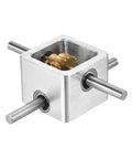 90 Degree Right Angle Worm Gearbox With 1 To 20 Reduction, 1 Module 20 Teeth, 8mm Shaft, Aluminum Frame, square view