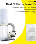 Clear Plastic Dust Collector Bags For 70 And 35 Gallon Systems, Fits Harbor Freight And Central Machinery, Pack Of 6 shown