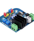 Beefy High Power Servo Control Board 12V To 24V For Remote Control Systems, 180 Kg.Cm Torque, 300 Degree Rotation, Stays Strong Under Load, Ideal For Robotic Projects, DIY RC Builds, And Heavy Duty Motion Control. Blue PCB servo control board with heatsink and screw terminals.