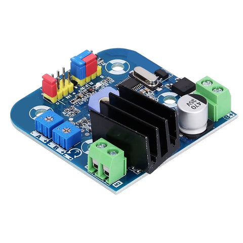 Beefy High Power Servo Control Board 12V To 24V For Remote Control Systems, 180 Kg.Cm Torque, 300 Degree Rotation, Stays Strong Under Load, Ideal For Robotic Projects, DIY RC Builds, And Heavy Duty Motion Control. Blue PCB servo control board with heatsink and screw terminals.