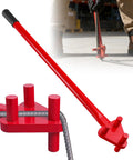 Essential Manual Rebar Bender Tool With Anti Slip Design For Heavy Duty Steel Bending and Construction Projects Durable Carbon Steel Pipe Handle and Thick Head Great For Diy Metal Working Tasks in use bending rebar.