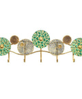 Built Like A Tank Wall Mount Coat Rack Featuring Curved Round Hooks Perfect For Entryway Mudroom Storage with decorative circles.
