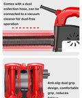 Heavy Duty Electric Wall Planer To Kick Back Dust, Handheld Power Scraper with dust collection hose and dual grip design.