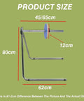 Heavy Duty Bubble Cushioning Wrap Stand With Precise Tension Control showing dimensions 80cm height, 62cm width and 45/65cm roll core.