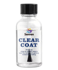 Senven clear coat bottle, 1.5 oz, glass container with black cap for automotive touch-up