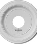 13 Inch Outer Diameter 3 And A Half Inch Inner Diameter 1 And A Quarter Inch Projection Traditional Thermoformed PVC Ceiling Medallion Lightweight Moisture Resistant Easy Install For Canopies Up To 7 And A Half Inches shown from above