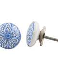 100 Pack Blue Daisy Ceramic Drawer Knobs For Kitchen Cabinets And Decorative Dressers Top Shelf Quality Rust-Free cabinet hardware design
