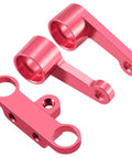 Durable Aluminum Alloy Steering Kit For 1 To 10 Scale RC Drift Cars With Beefed Up CNC Machined Steering Assembly Upgrade For On Road Drifting Fits Cero Ultra Pink Accent