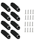 Low-Profile Magnetic Door Catch and Drawer Latch Kit, 4 Pairs, Black Cabinet Hardware for Campers and RVs, screws included