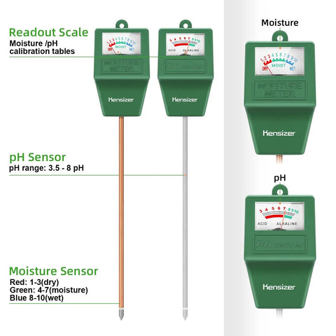 All In One Soil Moisture And pH Meter Kit For Garden Farm And Lawn Care On The Go Portable Digital Plant Probe