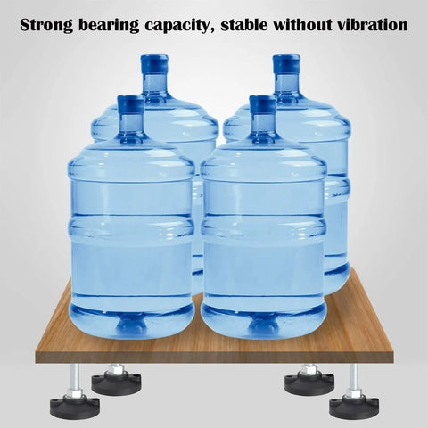 Heavy Duty Carbon Steel Adjustable Leveling Feet For Machinery And Furniture Thickened Threaded Support Legs Quick Fix On Bumpy Floors under water jugs on wooden surface.
