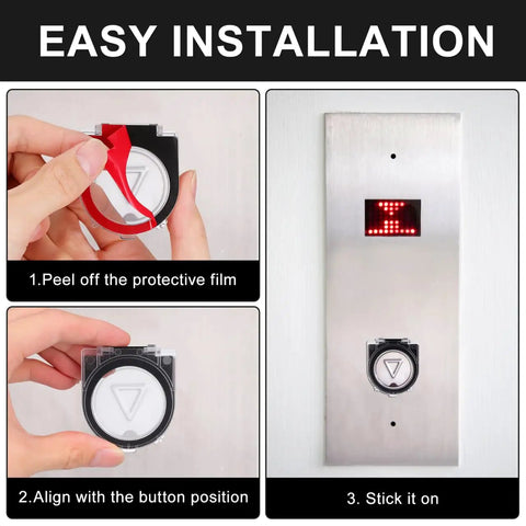 Installation steps of Clear Push Button Switch Cover Protector For Computers And Home Appliances To Keep You From Accidental Shutdowns.