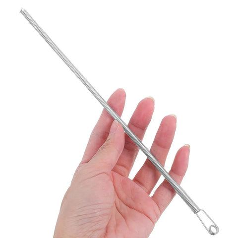 Elastic Drawstring Replacement Tool With Smooth Surface Iron Spring Needle Threader Clips 3 Pack For Pants And Jeans, Easy Threading For Sewing Kit DIY Projects, Go To Quick Threading Tool For Repairs, 23cm silver steel spring in hand