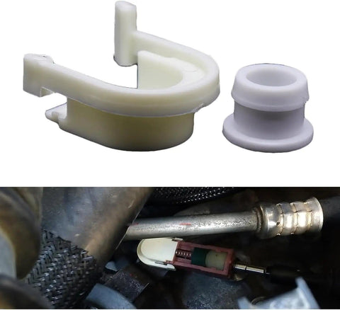 Transmission Shifter Bushing Set Plug And Play Replacement Kit For Ford CMax Edge Fusion And Escape, shown uninstalled and installed