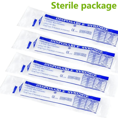 Sterile packaging of Rugged 10 Pack Half Ml Syringes Matched With 29 Gauge Half Inch Needles for precise lab use.
