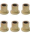 6 Pack Flange Bearing Sleeve Brass 22mm OD 9mm ID 20mm Length Heavy Duty For Electrical Gear Home Equipment Printing Presses And Machine Tools Durable Industrial Bearing Sleeve, brass bushings