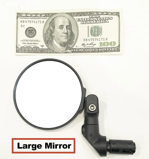 Big Bar End Mirror For E Bikes With Automotive Grade Glass Delivers Crystal Clear View On Left Or Right Fits Most 14.8 To 23 Mm