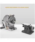 Universal Indexing Head For Milling Machines With Interchangeable Index Plates and Direct Fit Mount for quick positioning of 24 equal holes