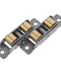 Heavy Duty Stainless Steel Sliding Door Rollers And Patio Track Wheels For Horizontal Glass Panels featuring dual steel wheels and sturdy construction.