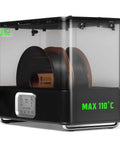 Engineering Filament Dryer Box With 110C Heat And 500W PTC Heater, showing dual layer sealed chamber with filament reels visible.