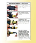Beefed-Up Heavy Duty 10 Pack Air Line Repair Swivel Kit installation steps for 3/8 NPT male fittings on truck and trailer lines