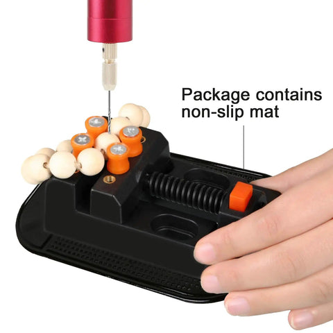 Pro Grade Electric Resin Drill Set With Pin Vise For Molds And Jewelry Casting, Anti Skid Drill Press Vise in use