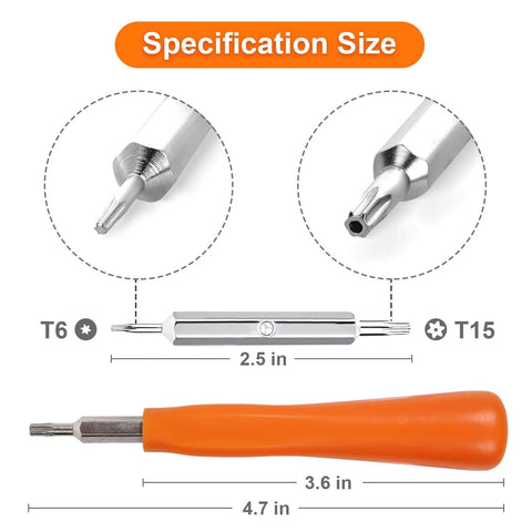 Doorbell Screwdriver Replacement With WiFi Password Reset And Battery Swap Easy To Use Handle In Bright Orange For All