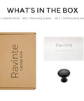 Box contents for 40 Pack Matte Black Cabinet Knobs For Kitchen, Dresser, And Cupboard - Drawer Pulls And Door Handles