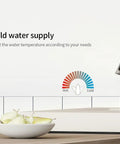 High Arc Single Handle Kitchen Faucet With Pull Down Sprayer In Matte Gray Stainless Steel next to fruits on counter.