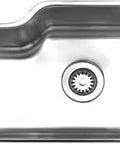 Top view of Undermount Single Bowl Kitchen Sink In Brushed Stainless Steel, 21 7 8 Inch, 18 Gauge 304 Stainless With 18 8 Chrome Nickel
