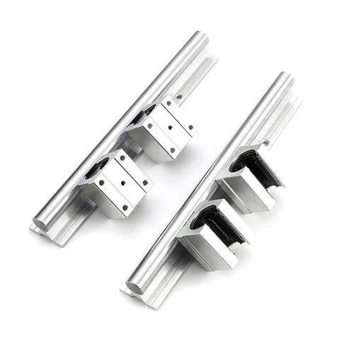 4 Pieces Aluminum Block 16mm Linear Motion Ball Bearing Slide Blocks For SBR16 Linear Guide Rails Heavy Duty Precision Guide Blocks For CNC Machines 3D Printers And Motion Systems, two blocks on rails