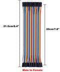 Dope 40 Piece Jumper Wire Kit With Female To Male Dupont Cables 20 Cm Length 8 Inch Multicolor Ribbon Wires vertically displayed