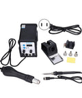 Full setup of Air Soldering Station With Digital Display And Adjustable Air And Temperature, Pro Grade Desoldering Tool, Fast Heat Up, AC110V US Plug, 898D Style Welding Torch For DIY Electronics, Precision Heat Control with accessories.