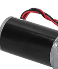Top Shelf 12V Self Locking Dc Gear Motor features a tough die cast aluminum shell and black housing with wires for high torque applications.