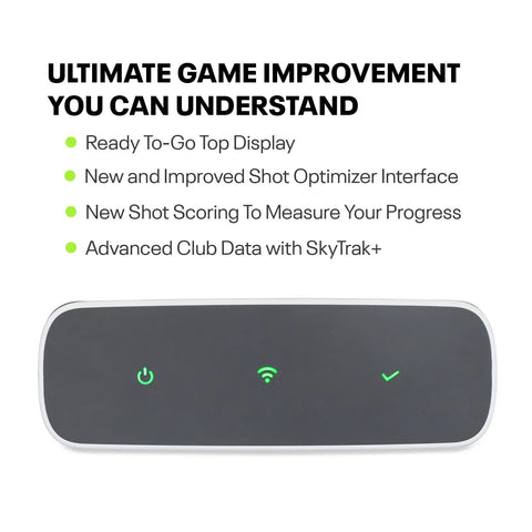 Top view of Launch Monitor And Golf Simulator With Doppler Radar And Enhanced Camera 100K Courses Real Time Simulation Wi Fi And USB C