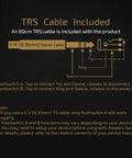 Diagram showing 6.35mm TRS cable connections for Dual Footswitch Pedal For Guitar Effects Rig Gear Momentary 2-Way Foot Switch.