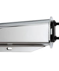 Slick Chrome Straight Spring Loaded Mud Flap Hanger With Two Point Five Bolt Spacing And Thirty Inch Length featuring heavy coil spring.